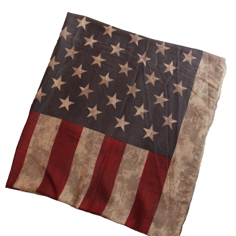 Écharpe du 4 juillet pour femmes, impression Vintage du jour de l'indépendance américaine, drapeau américain, grande taille 180cm x 90cm