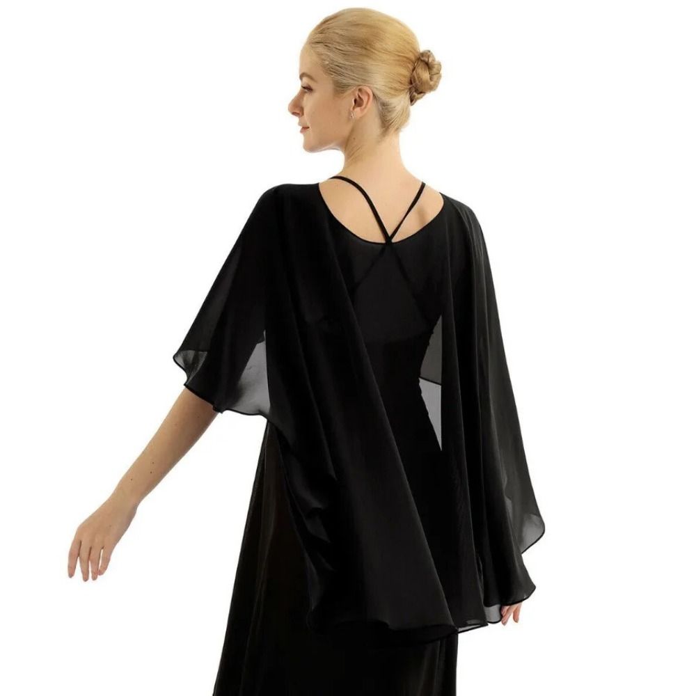 Nouvelle Collection : Capes de Mariage Longues en Mousseline de Soie Unie – Écharpes de Soirée Élégantes pour Femmes