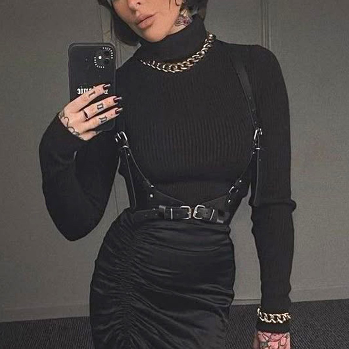 Ceinture décorative Punk pour femmes, Style de rue, ceinture à bretelles réglable, harnais Corset, accessoires pour vêtements gothiques