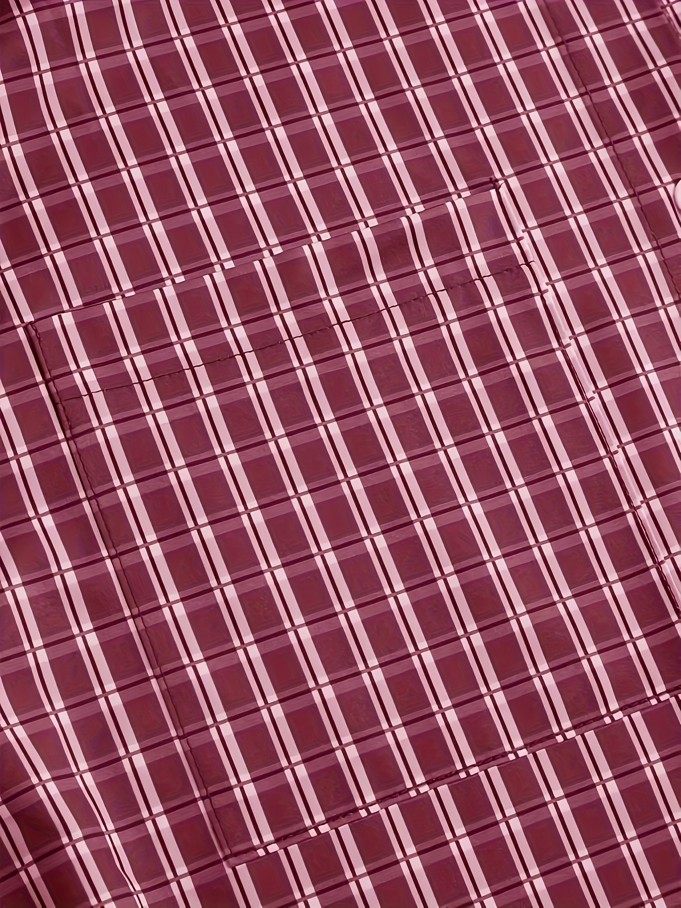 Chemise boutonnée à manches courtes pour homme, chemise décontractée à carreaux rouges rétro, idéale pour les tenues d'été
