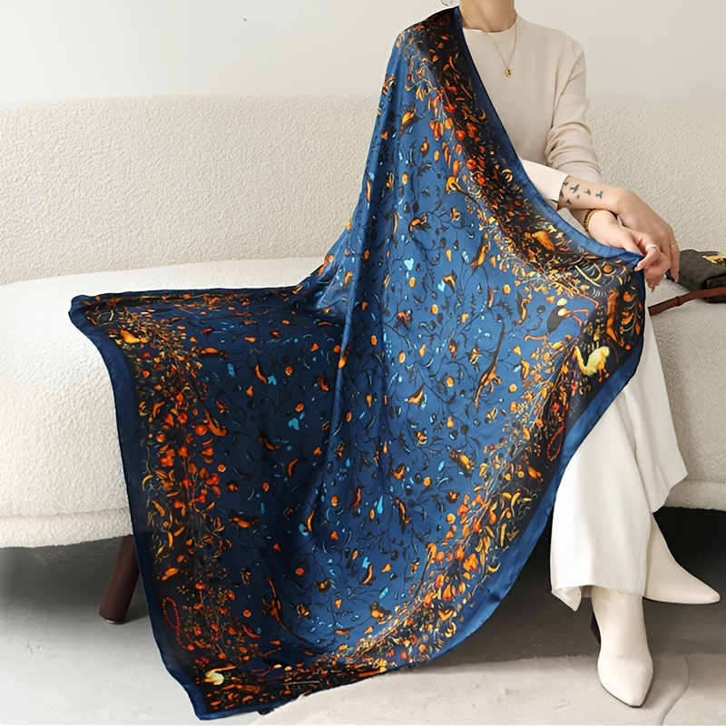 Écharpe de printemps pour femmes, design de luxe, foulard en soie lisse, bandeau musulman doux, châle Deach.