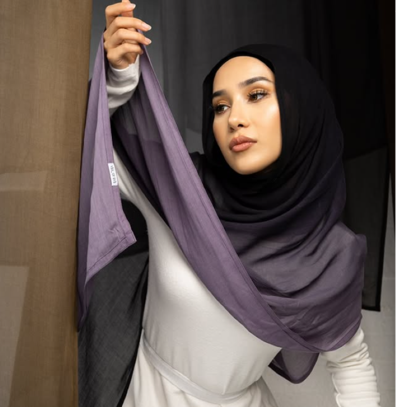 Voile Hijab en Rayonne Modale Dégradé Ramadan pour Femmes Musulmanes, Foulard Ombré Premium, Châle et Turban Doux et Tendance