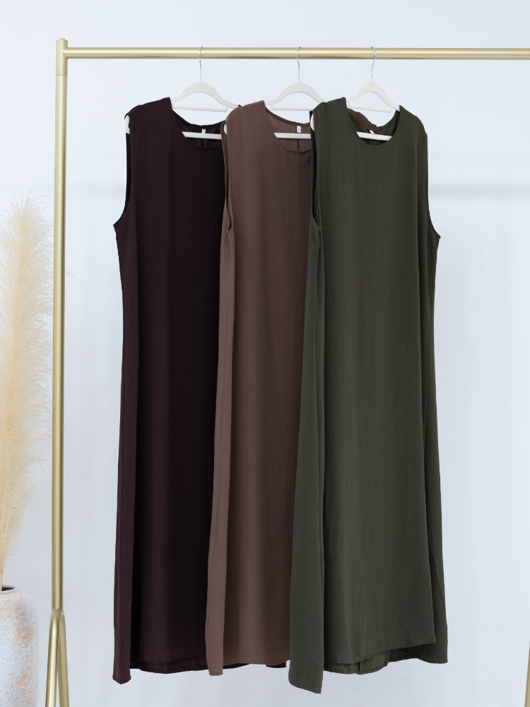 Abaya-Robe longue pour femmes musulmanes, sous-vêtement solide, sous-vêtement intérieur, simple, ramadan, caftan, arabe, éducatif