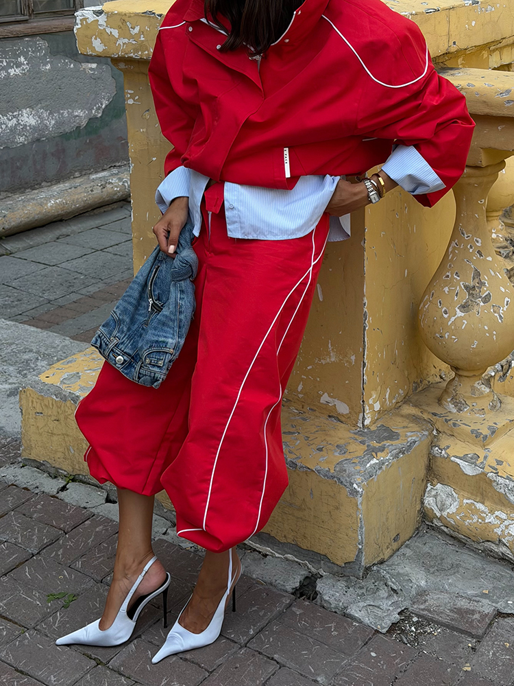 Ensemble pantalon en lin pour femme, deux pièces, chemise à col en V à manches longues, haut court, pantalon large à taille haute, ensemble assorti pour l'été