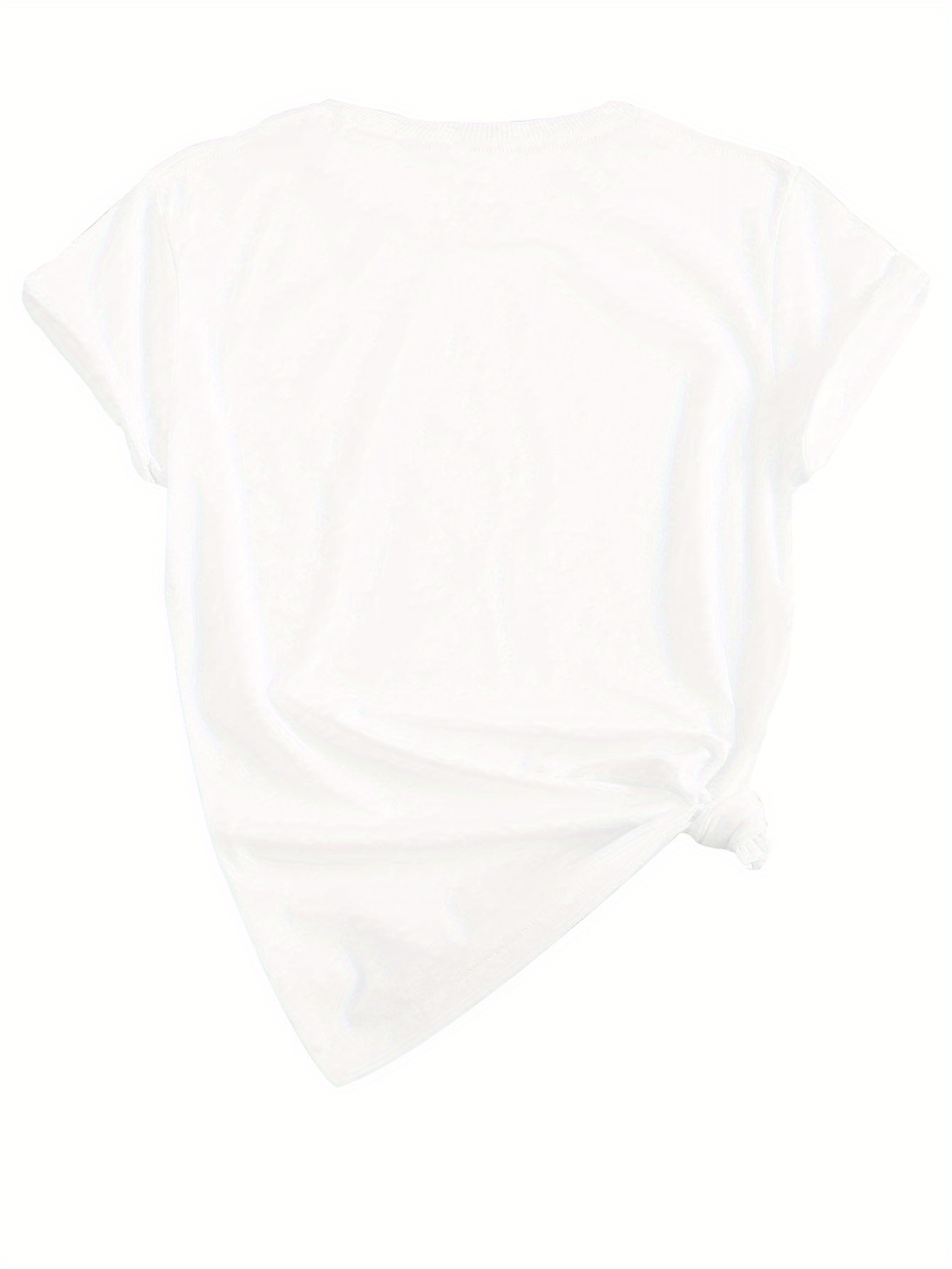 T-Shirt blanc mignon Bichon Frise pour femmes, doux, respirant, couleur unie, haut décontracté pour tous les jours, imprimé Animal, t-shirts graphiques