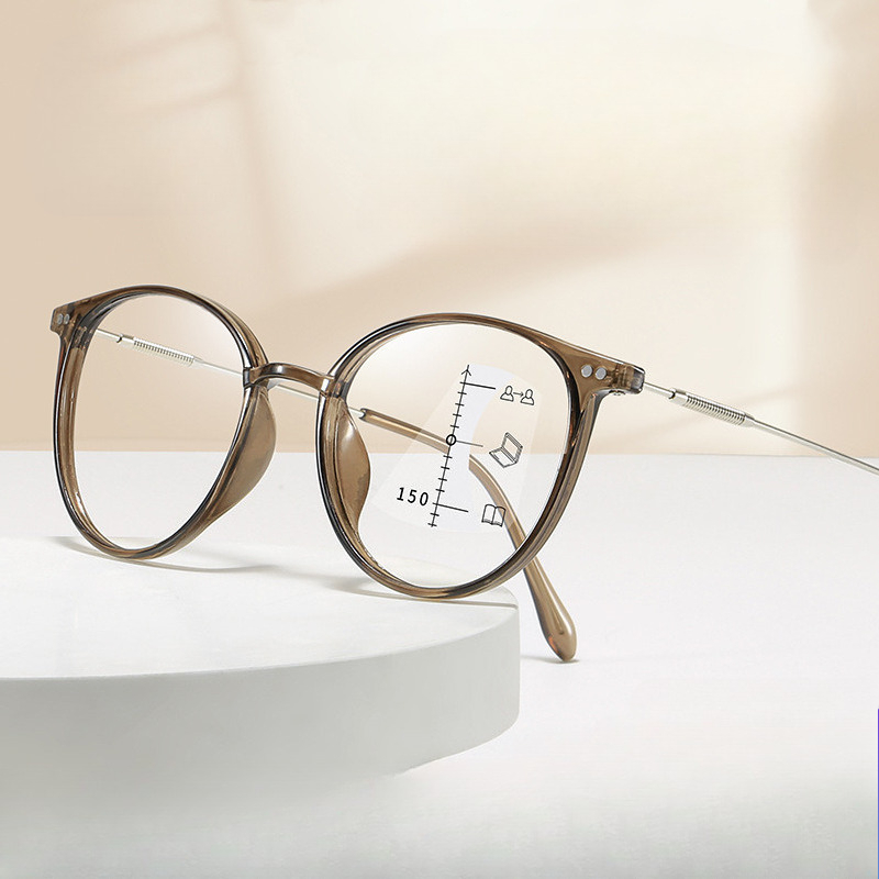 Lunettes de lecture tendance pour femmes, nouveau style rond, anti-lumière bleue, pour ordinateur, avec correction de la vue