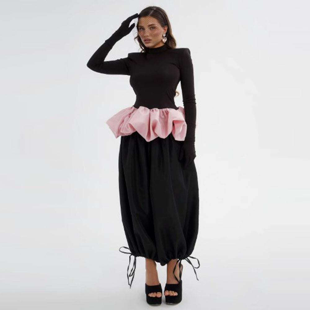 Ensemble deux pièces pour femmes, chemisier à manches longues et pantalon long, vêtements pour femmes, robe de soirée printemps-été
