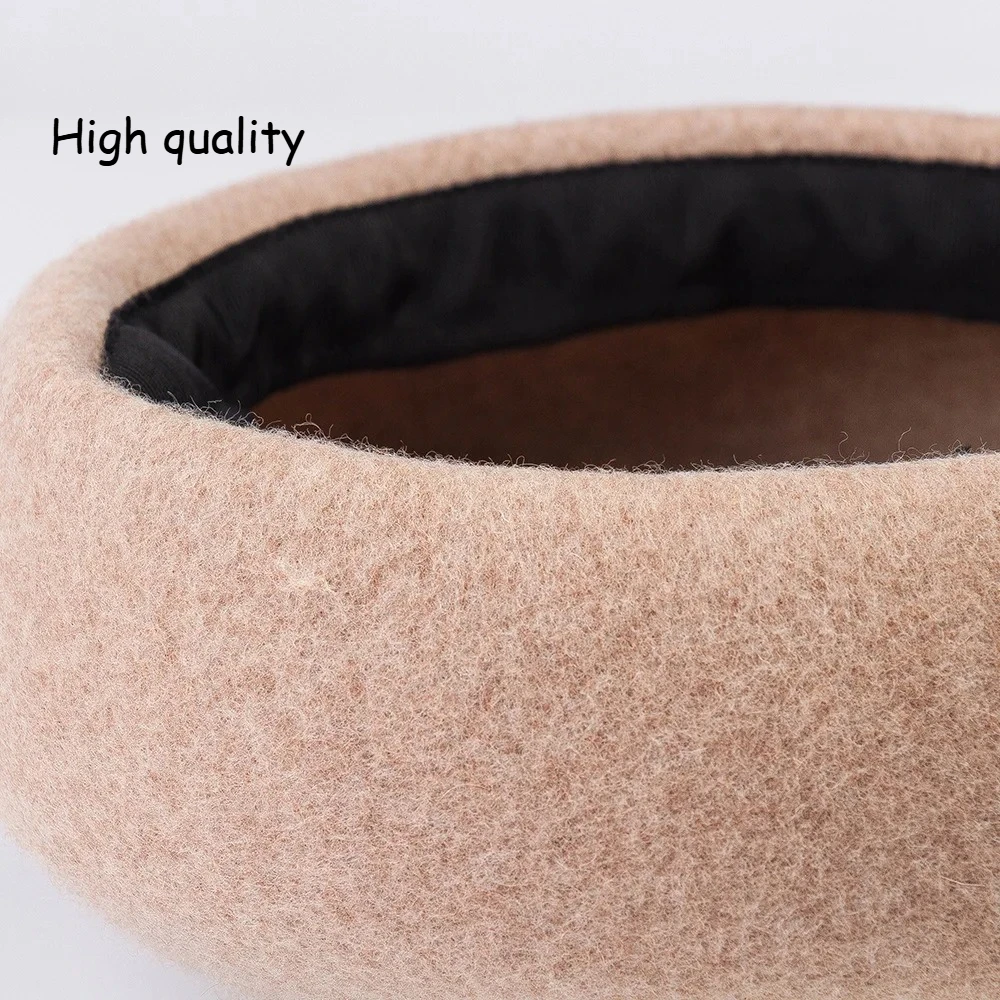 Béret élégant en laine 100% pour femmes, chaleur hivernale, décontracté, à la mode, chapeau de peintre, accessoires de vêtements pour le shopping en plein air