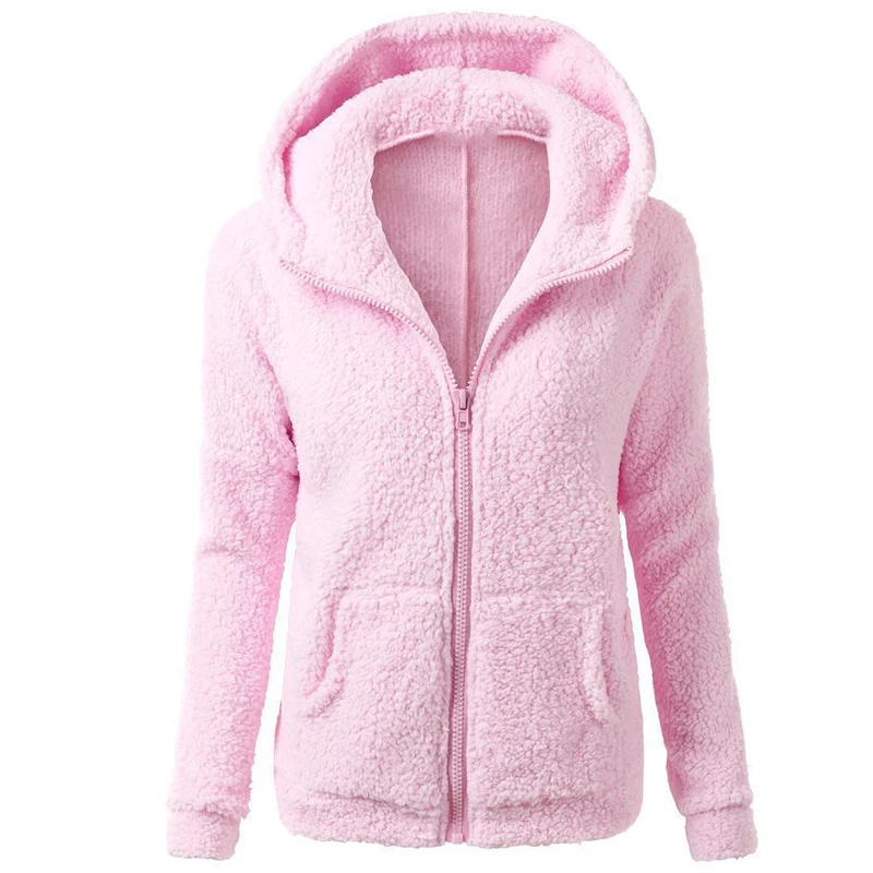 Automne hiver veste chaude femmes à capuche à capuche 2025 décontracté femme sweats à capuche Sweatershirt manteau à glissière solide doux polaire femmes manteau