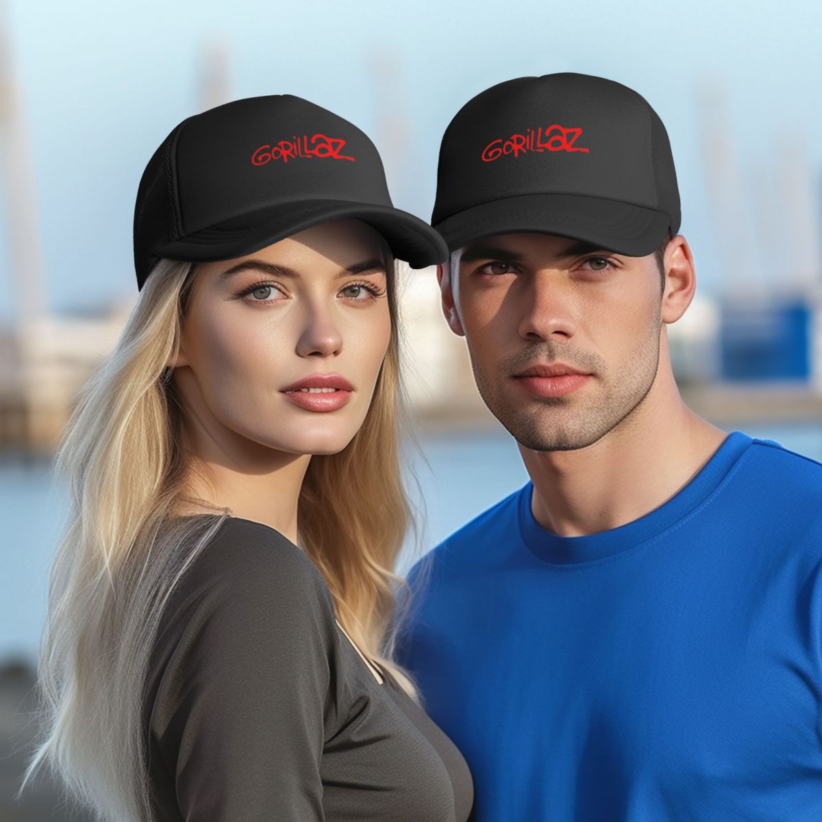 Gorillaz-Casquette de camionneur PUNK ROCK pour hommes et femmes, chapeaux de groupe de musique Hip Hop, chapeau de soleil, chapeau de pêche, casquette de baseball en maille réglable, haute qualité
