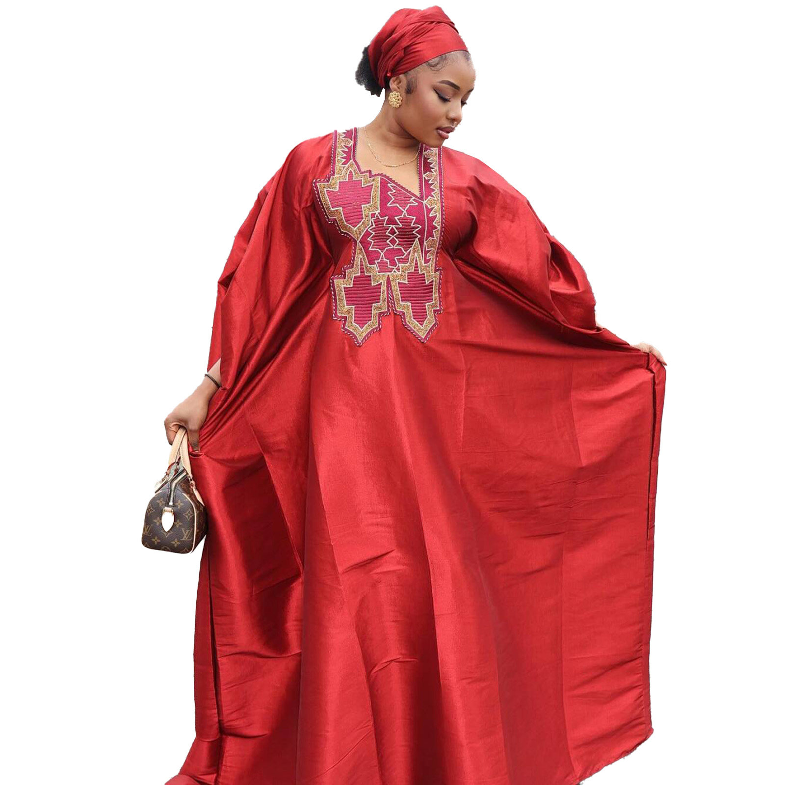 Tenue africaine pour femmes Abaya broderie grande taille robe d'église de fête élégante