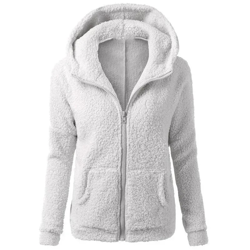 Automne hiver veste chaude femmes à capuche à capuche 2025 décontracté femme sweats à capuche Sweatershirt manteau à glissière solide doux polaire femmes manteau