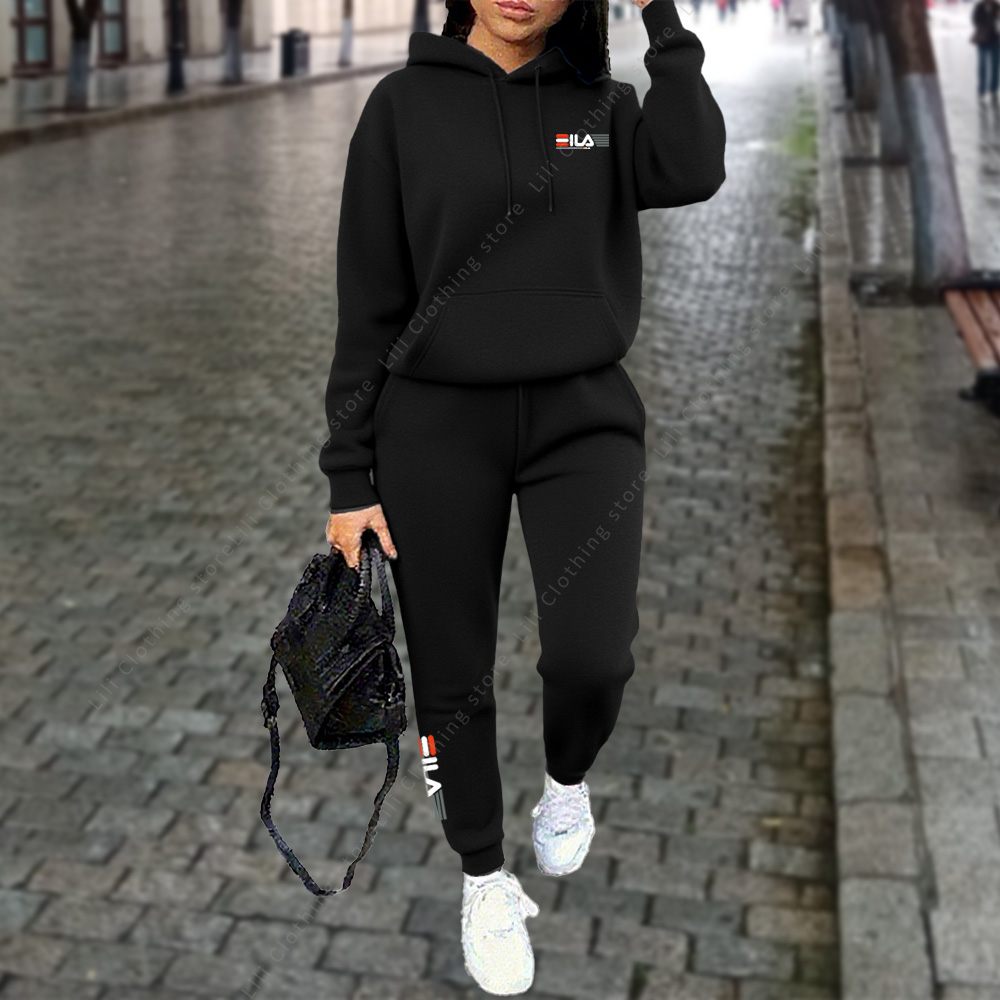 Survêtement femme sweat à capuche pantalon 2 pièces costume Sports d'hiver Jogging tenues mode rue vêtements de créateur pour femmes pantalon ensemble