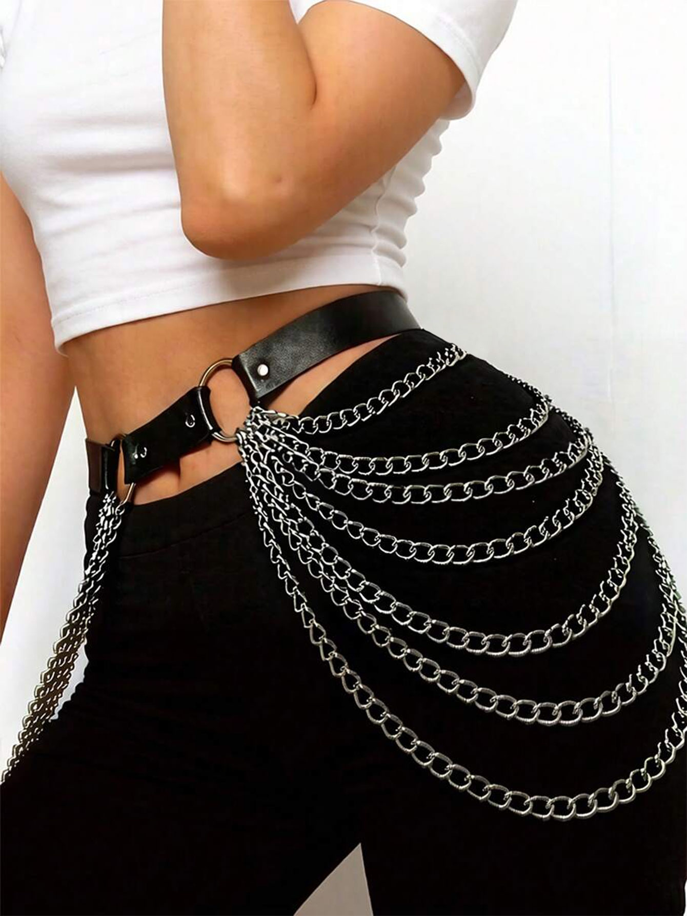 Harnais de mode pour femme, ceinture jarretière, ceinture corset de taille, harnais de taille en cuir PU, harnais de cuisse, accessoires vestimentaires gothiques