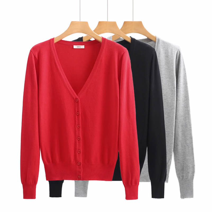 6XL grande taille femmes tricoté Cardigan manteau couleur unie rouge hiver décontracté col en v à manches longues Crochet tricot pull manteau femme haut