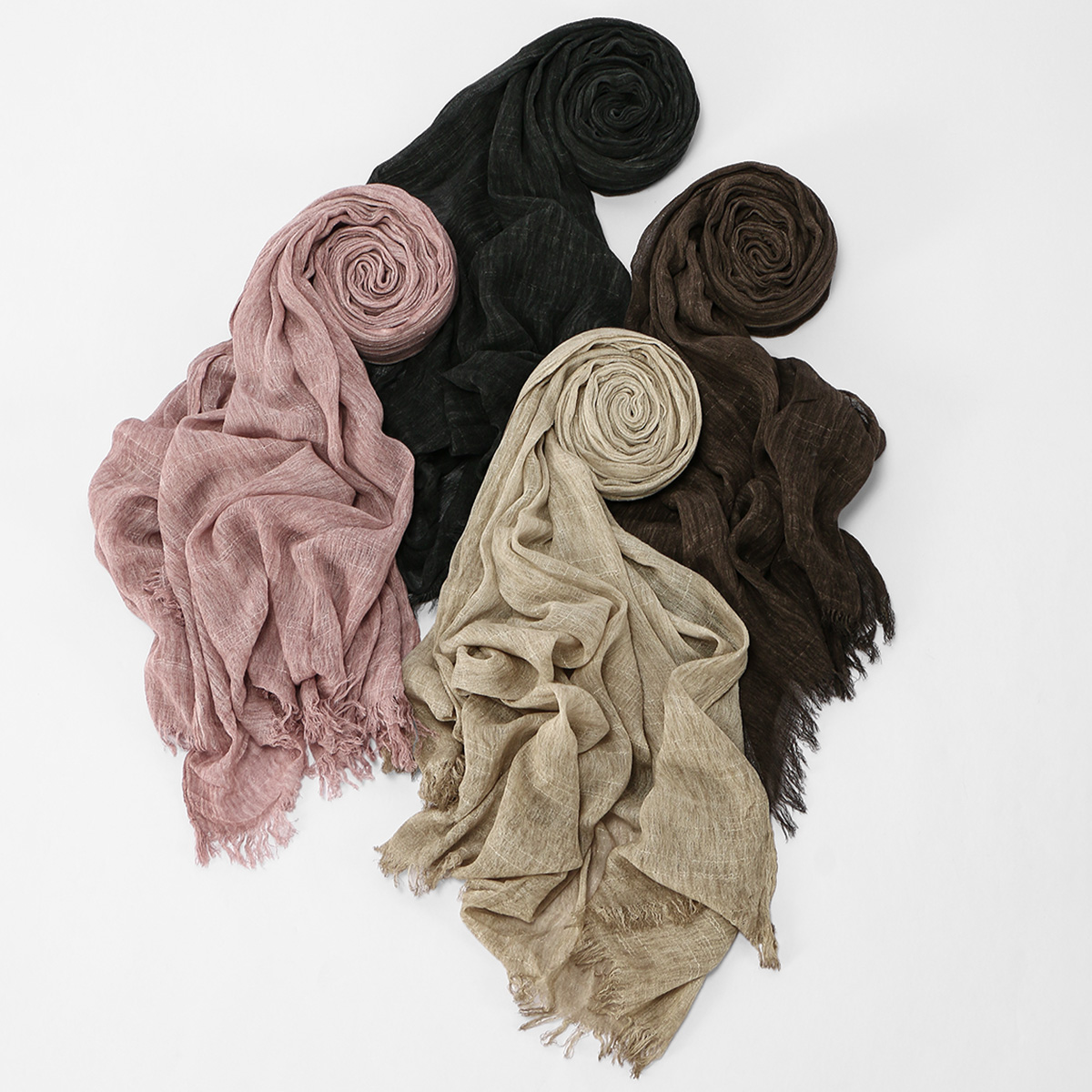 Nouveau bambou coton Hijab écharpe pour femmes solide enveloppement et châles Musulman bandeau islamique Turban bandeau Maxi Foulard Foulard
