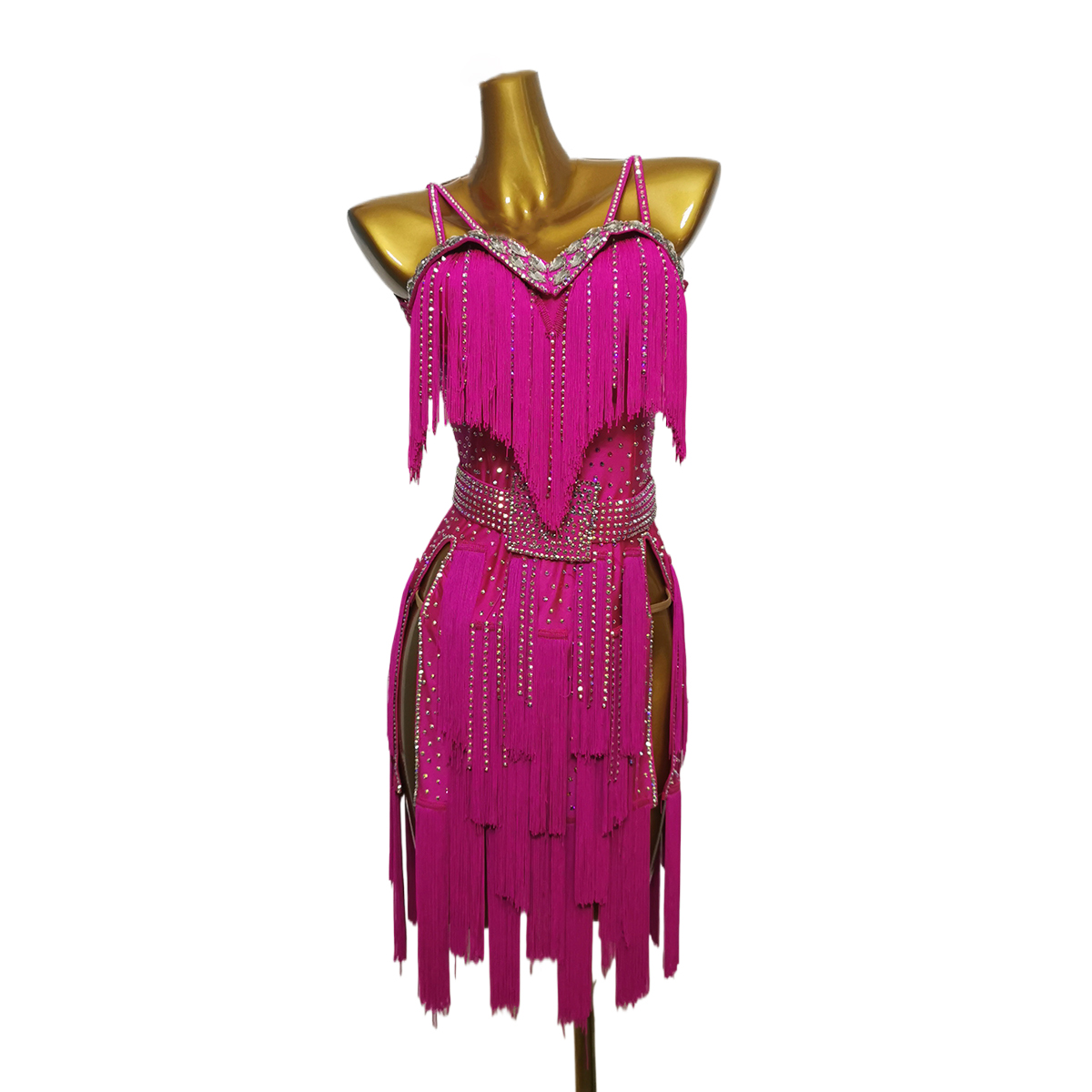 Robe Professionnelle de brevLatine avec Pompon Rouge pour Femme, Vêtement de Scène Standard, Haut de Gamme, Personnalisé, Cha Tango, Adulte
