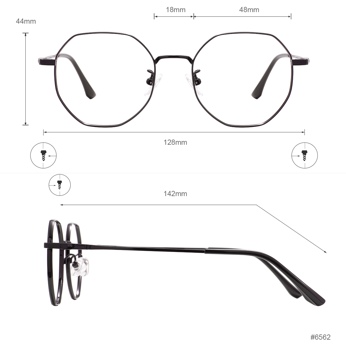 Lunettes rondes géométriques colorées en métal pour hommes et femmes, montures à jante complète, lunettes moyennes et élégantes pour lentilles de Prescription optiques