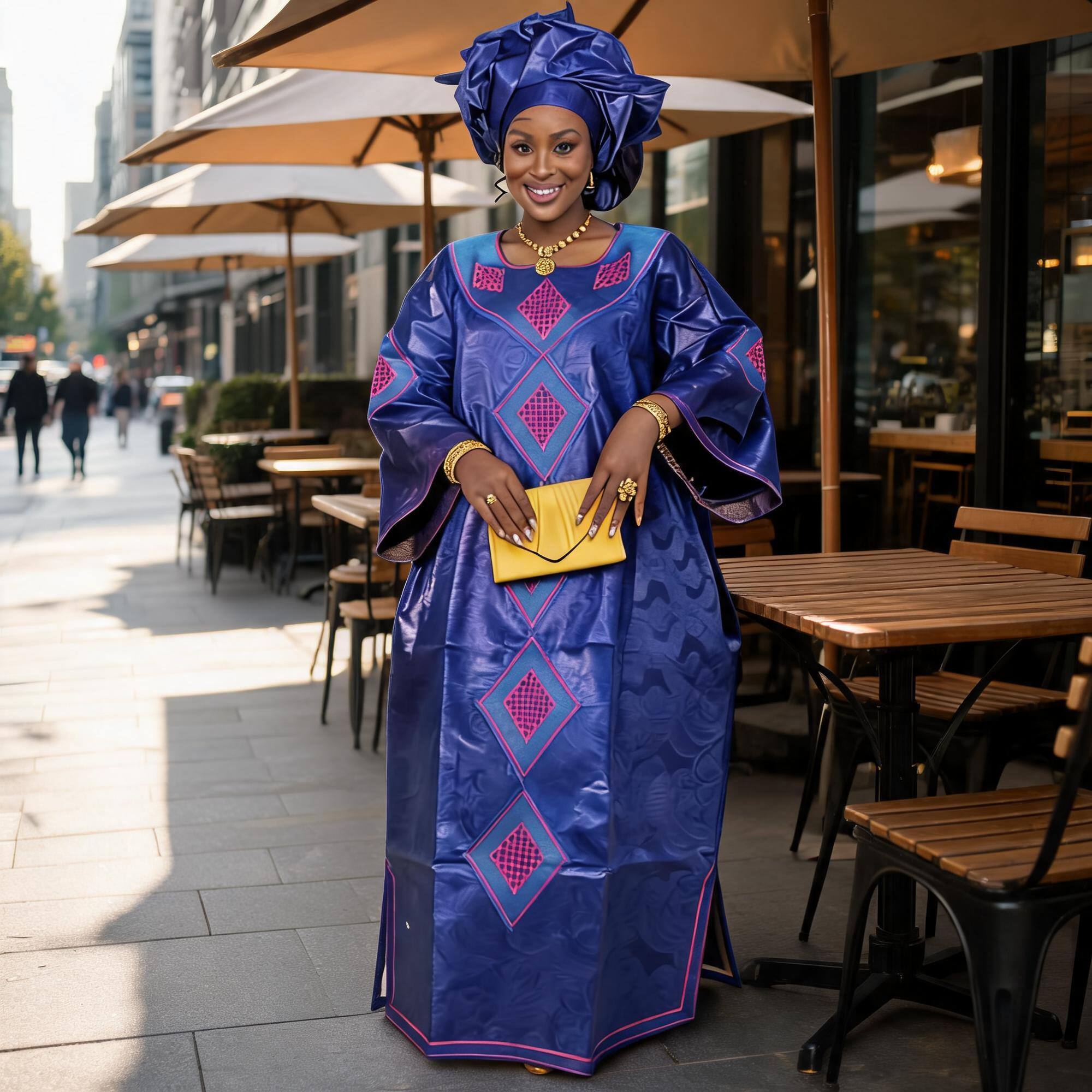 Robes africaines pour femmes, grandes tailles, en tissu Bazin Riche, avec broderies, robe longue et écharpe.
