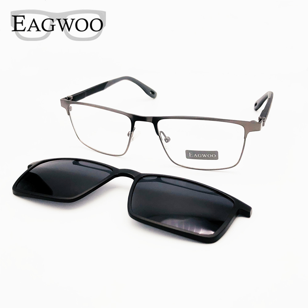 Lunettes de soleil pour hommes, monture optique métallique, monture carrée, Prescription, myopie, élégante, Vintage