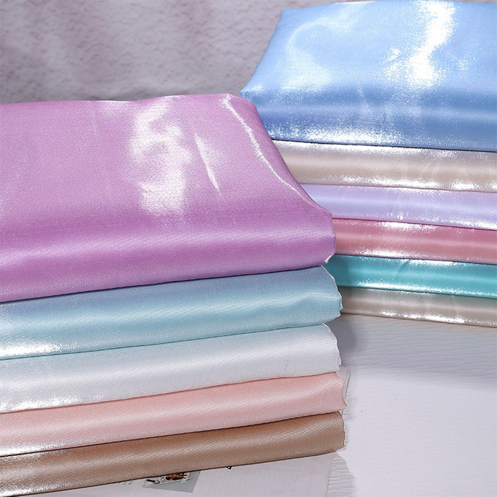 Tissu en Satin liquide brillant 50x150cm, soie cristal métallique pour bricolage, couture de robe pour femmes, Costume, draperie, Textiles de maison