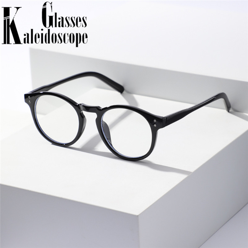 Anti lumière bleue lunettes rondes cadre femmes hommes Vintage lunettes rondes vert lunettes ordinateur myopie optique lunettes cadres