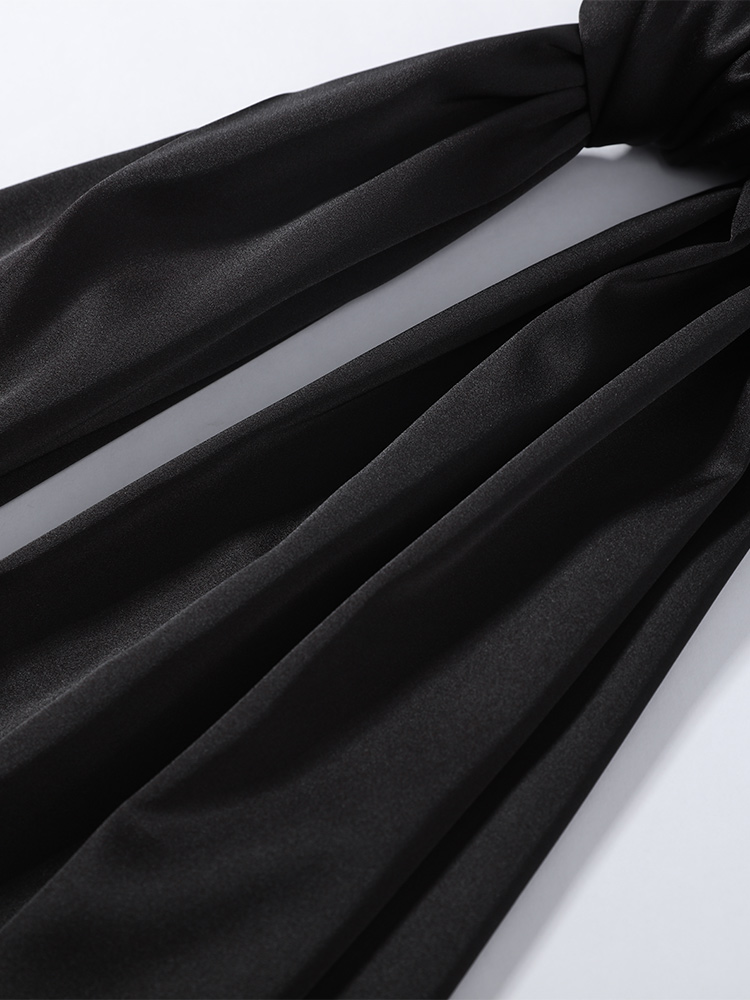 Écharpe longue unie à franges et lacets, noire et blanche, pour femme, ceinture décontractée, mode féminine 2026, toutes saisons, élégante, pour femme.