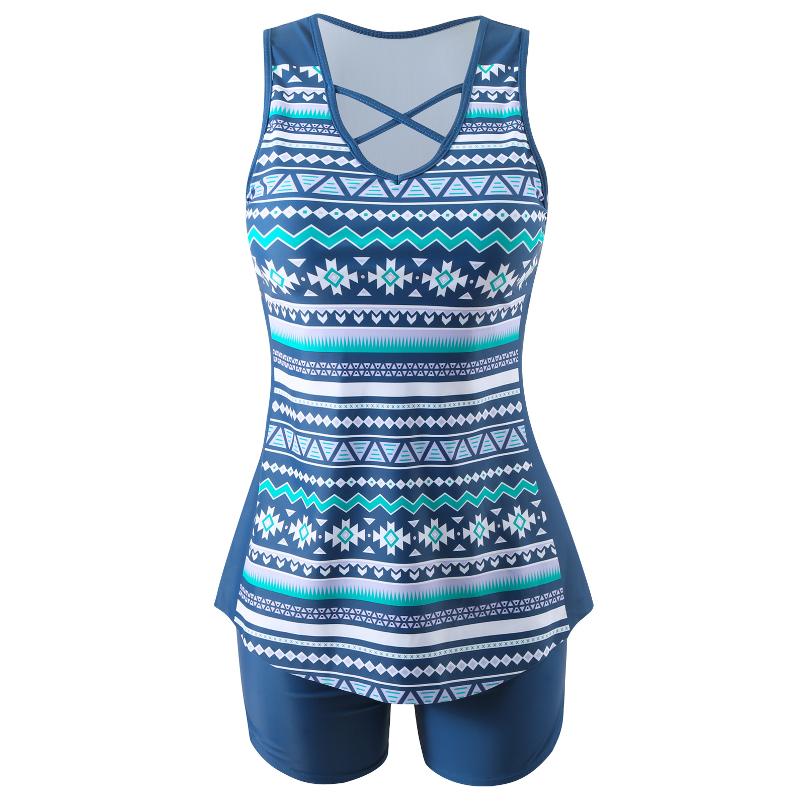 Nouveau Tankini de plage à séchage rapide pour femme 2026 – Gilet décontracté cache-maillot en polyester à motif floral – Maillot de bain