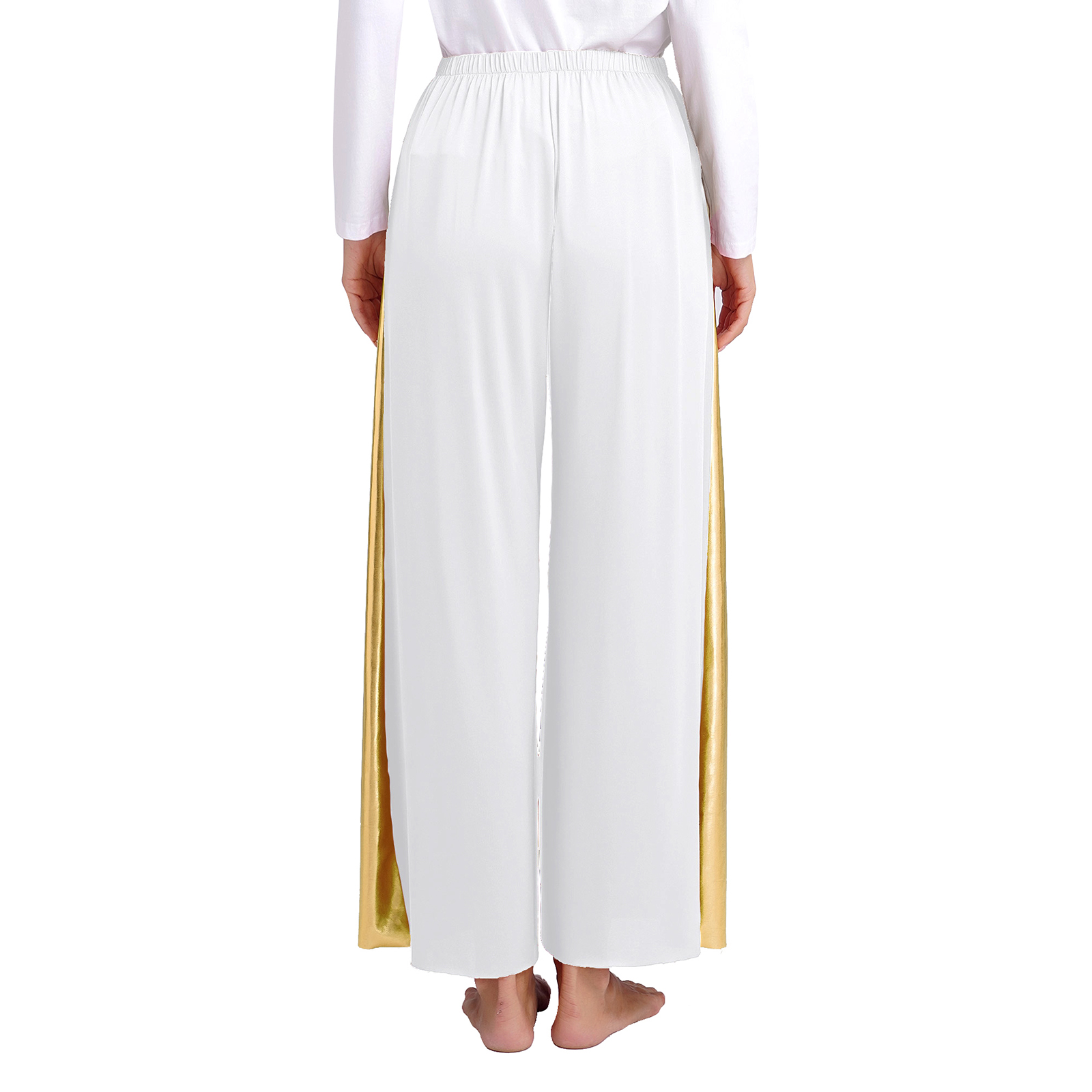 Costume de danse liturgique lyrique moderne pour femmes, robe tunique de culte pour chœur d'église avec pantalon large, tenue de scène