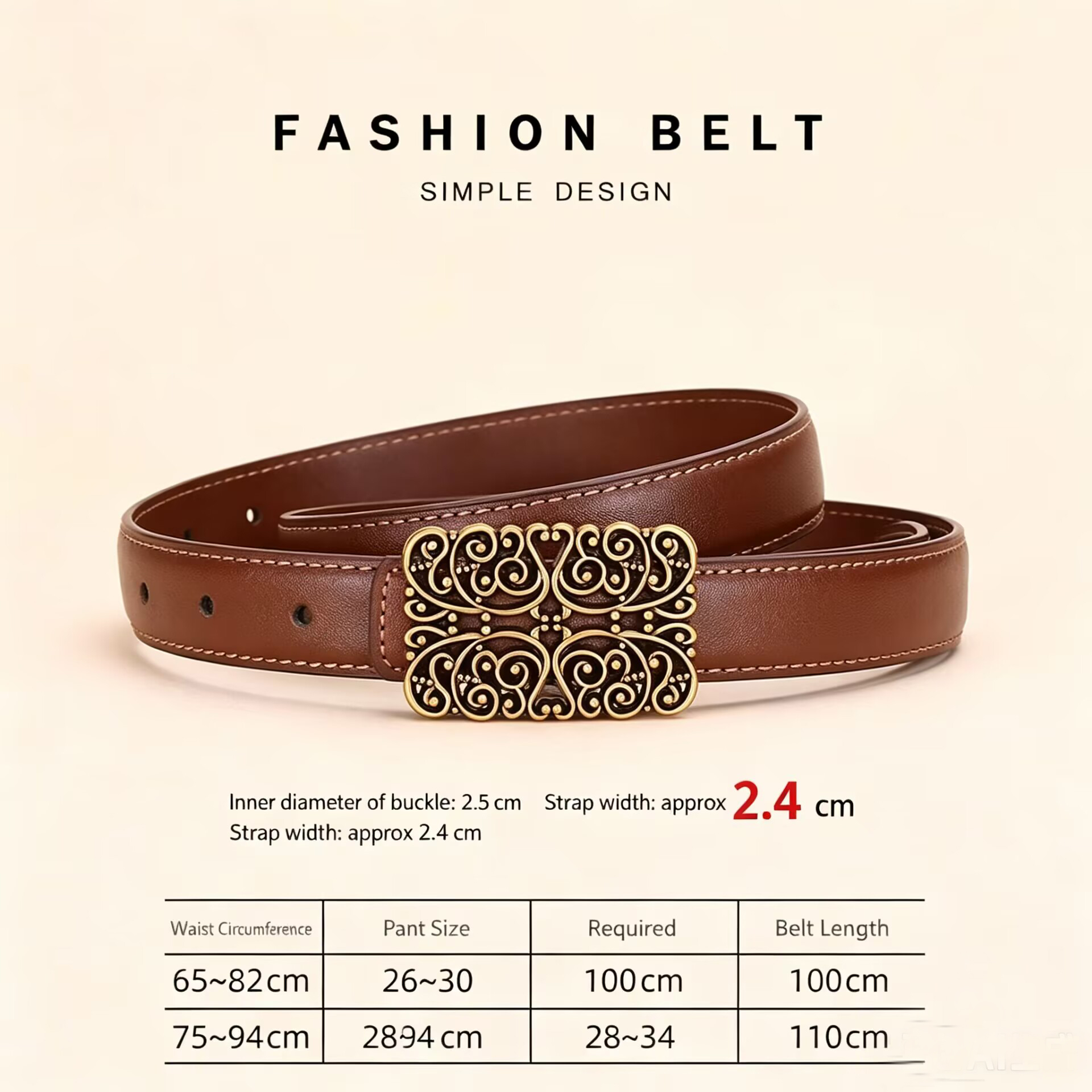 Nouvelle ceinture décorative polyvalente pour femmes, ceinture élégante de style rétro Maillard, robe haut de gamme