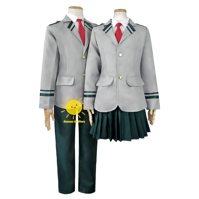 Costumes de cosplay Anime Midoriya Izuku Ochaco Uraraka My Hero Academia, uniformes, écussons, cravates, costumes d'Halloween unisexes