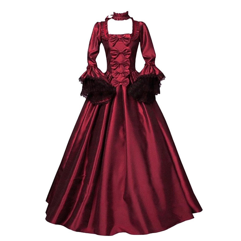 Robes médiévales victoriennes pour femmes, grande taille, Vintage, Renaissance, robe de cour, rétro, gothique, mascarade, Costume de Cosplay