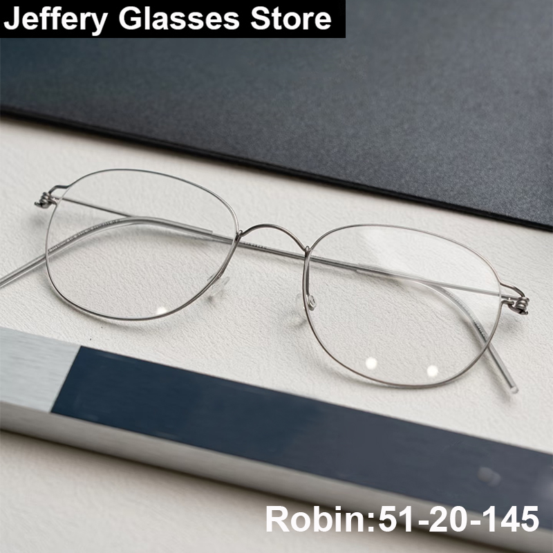 Nouvelles Lunettes de Vue Ovales pour Hommes et Femmes, Monture Fine et Simple, Sans Vis, Ultralégères, Marque Danoise Robin Fashion