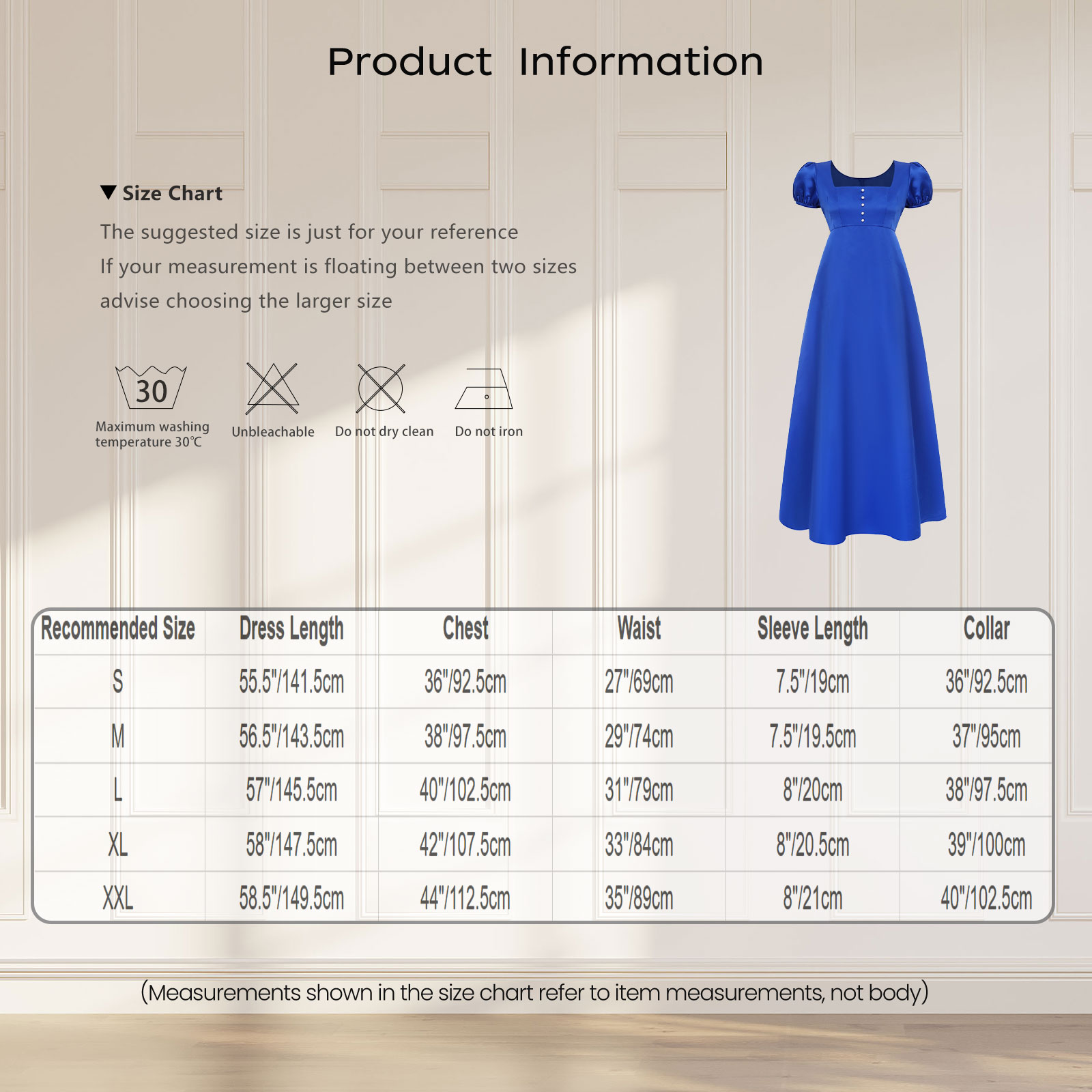 Robe longue de bal taille haute style régence pour femme, robe de princesse vintage pour tea party, robe longue élégante médiévale en satin à manches bouffantes
