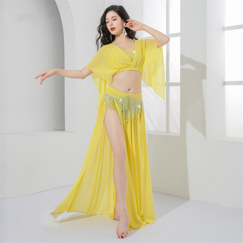 Costume de danse du ventre à franges de luxe, cadérines de danse arabe, jupe sexy en biscuits, tenue financière, compétition brillante, Rotterdam, 2 pièces