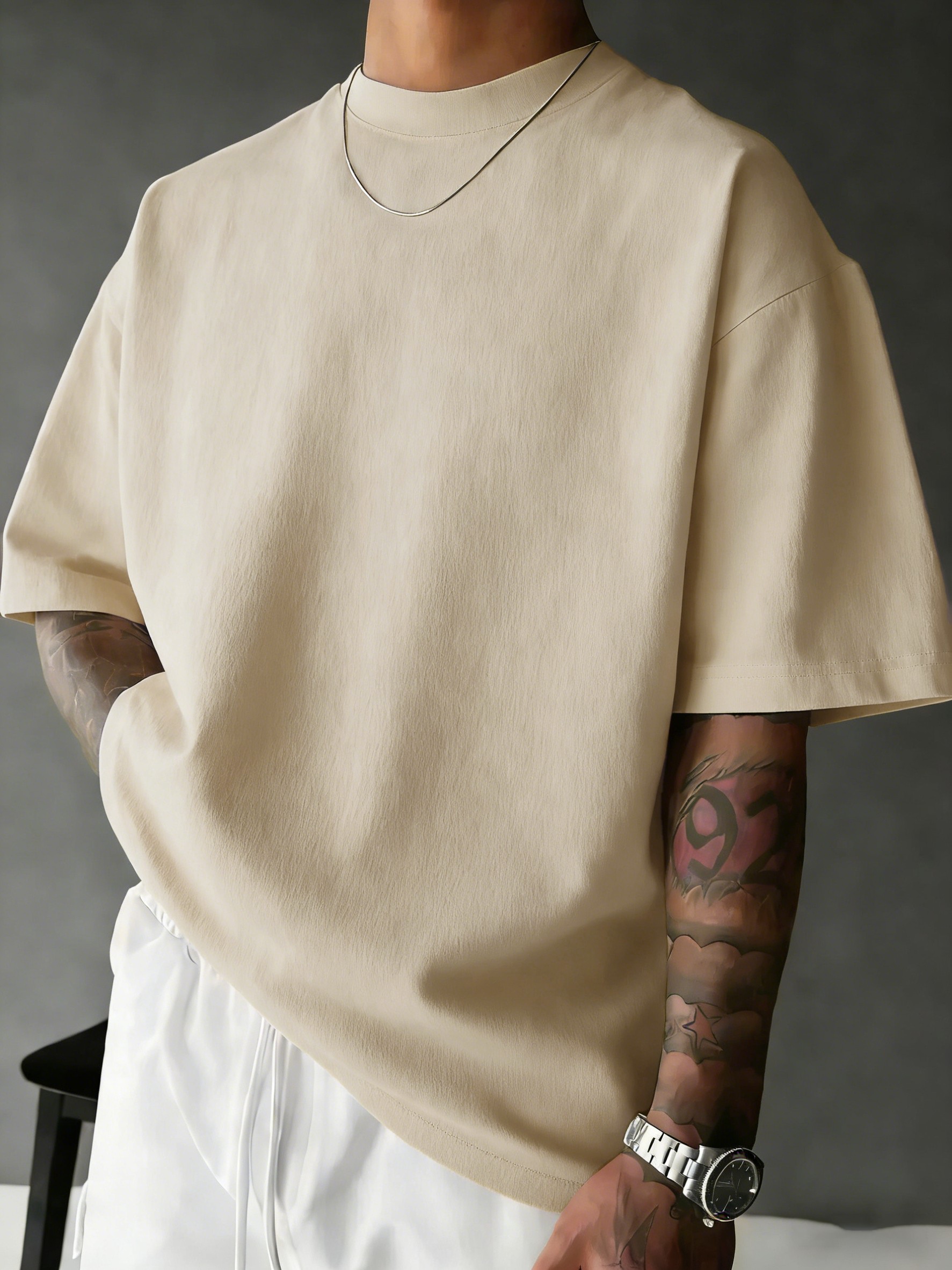 T-shirt d'été décontracté en coton à manches courtes pour homme – Respirant, confortable, basique, sportif, streetwear doux