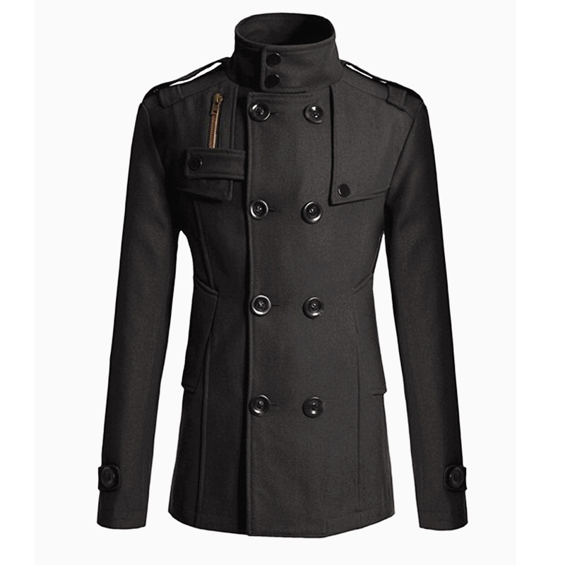Nouveau Manteau Long en Laine pour Homme 2026 – Coupe-Vent en Laine pour Homme – Vêtement Décontracté de Marque pour Homme