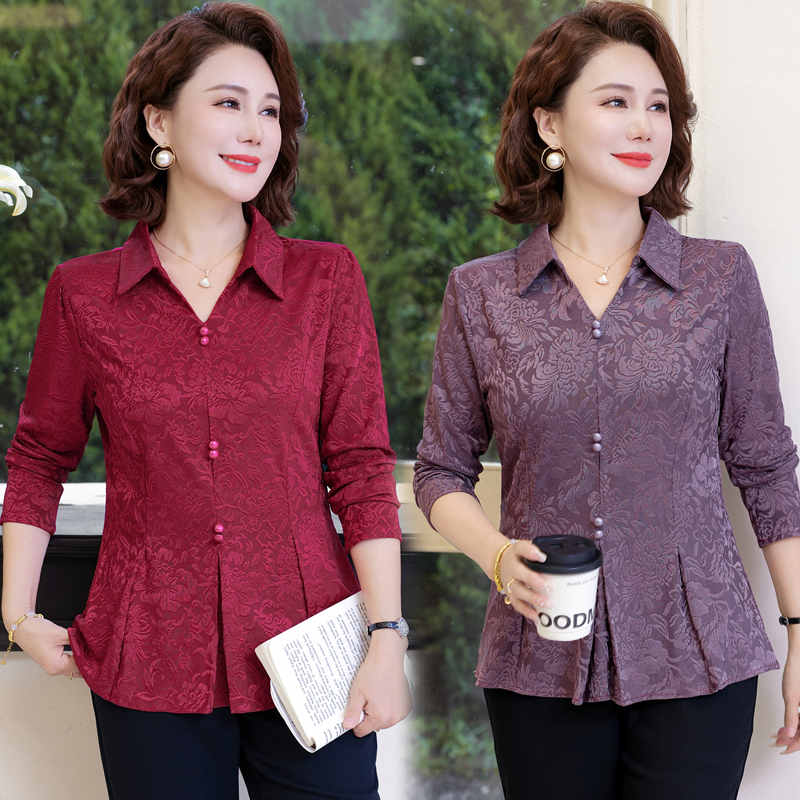 Bureau dame Blouse été nouveau à manches longues bouton couleur unie tout-match chemise hauts mode décontracté femmes vêtements