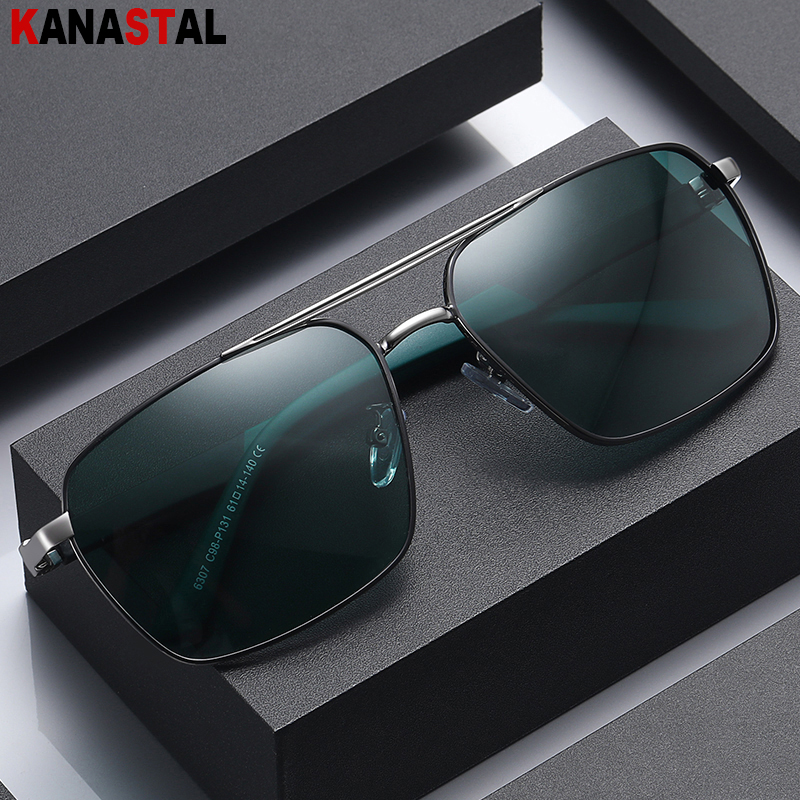 UV400 lunettes de soleil polarisées hommes lunettes de soleil femmes lunettes en métal cadre conduite pêche sport voyage Anti-éblouissement ombre lunettes