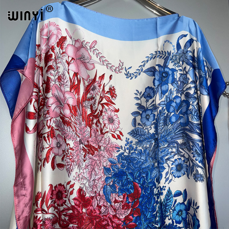 Robe bohème africaine d'été WINYI pour femme, abaya, robe de soirée de luxe de Dubaï, kaftan, robe maxi élégante, couvre-plage