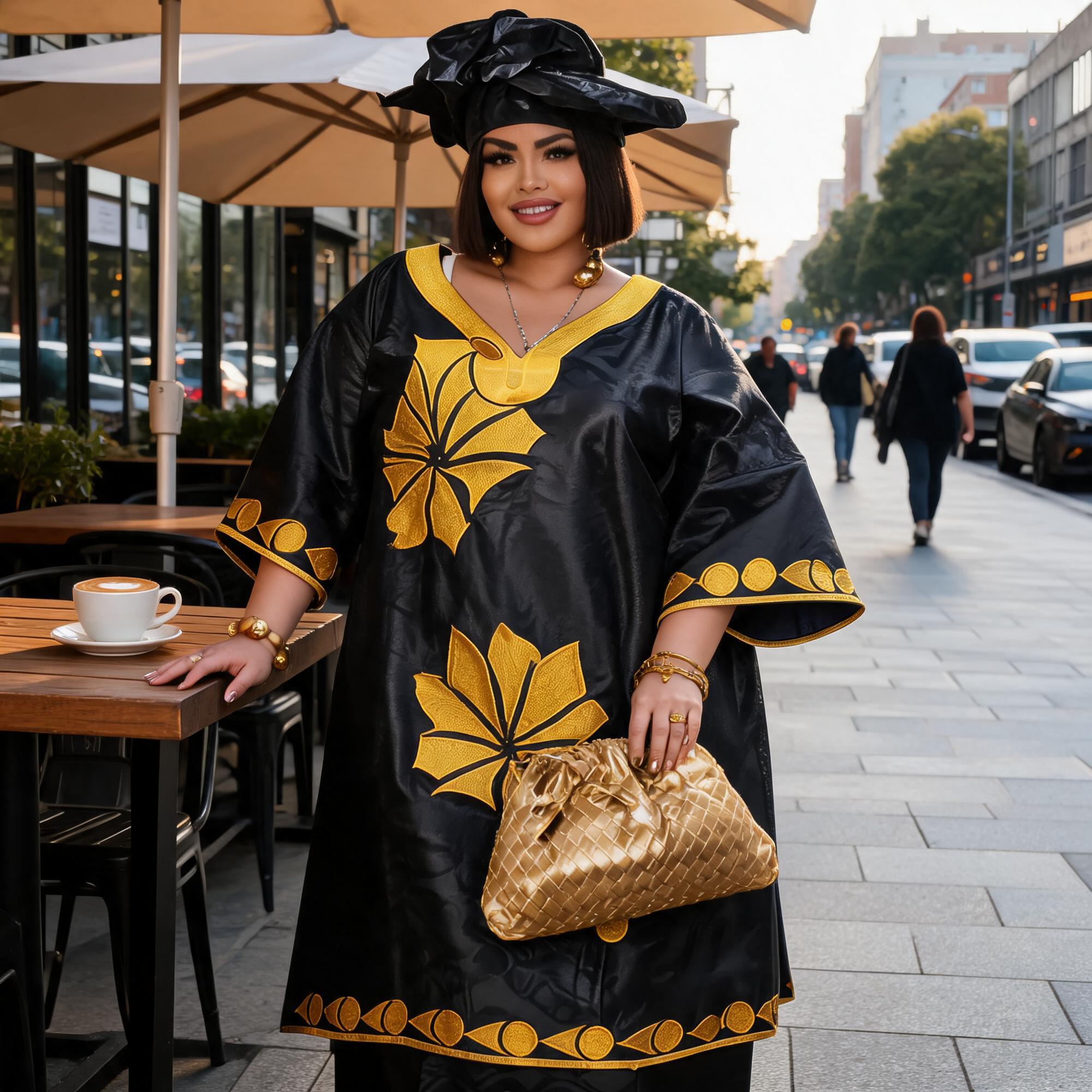Robes africaines pour femmes grande taille, robe longue avec écharpe, design brodé Bazin Riche