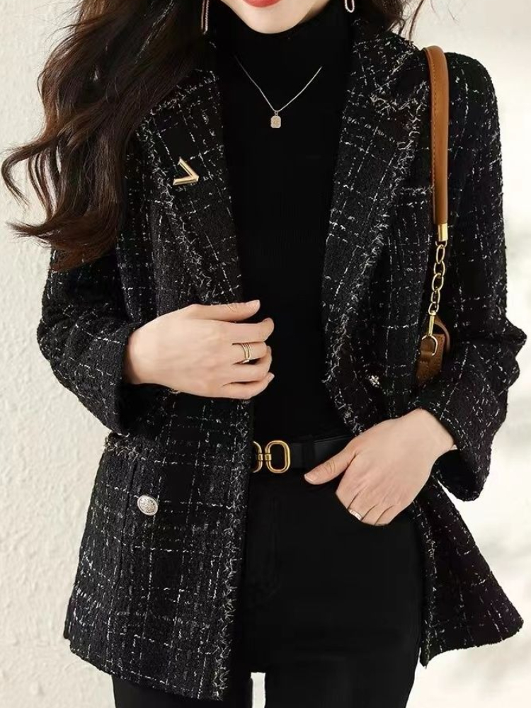 Femmes 2025 nouveau automne hiver Style coréen matelassé épaissi Tweed jolie pochette manteau artistique rétro Premium Trench Vintage