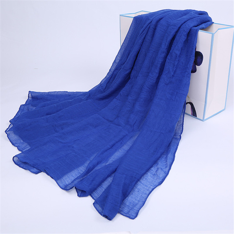 Foulard en coton solide pour femmes, châles et enveloppes Pashmina d'été, Long et doux, Foulard musulman, Hijab, étoles, foulards de tête, 2023