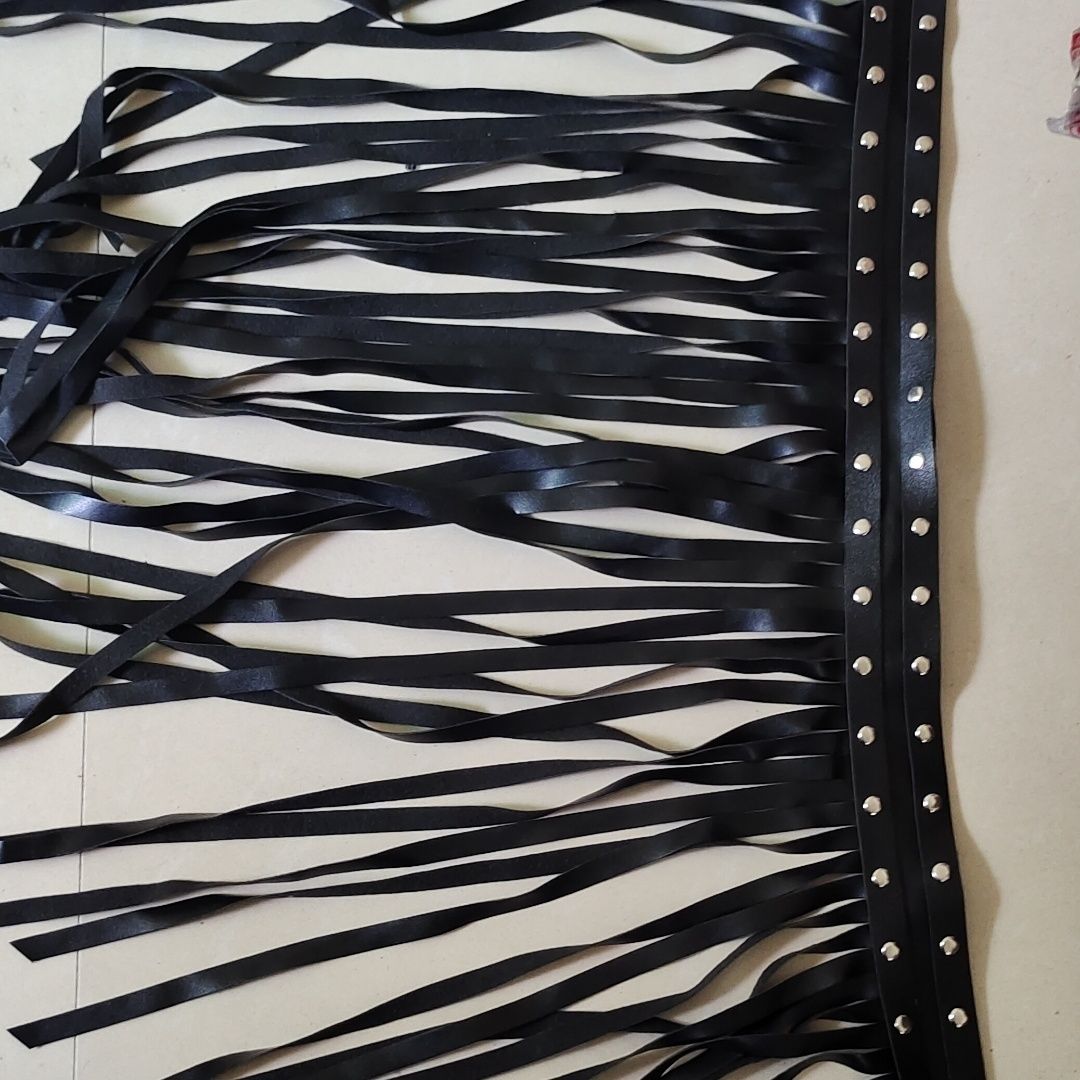 Ceinture de jupe à franges en cuir pour femmes, Punk, à franges, gothique, Cage corporelle, harnais, accessoire de Club de fête Rave