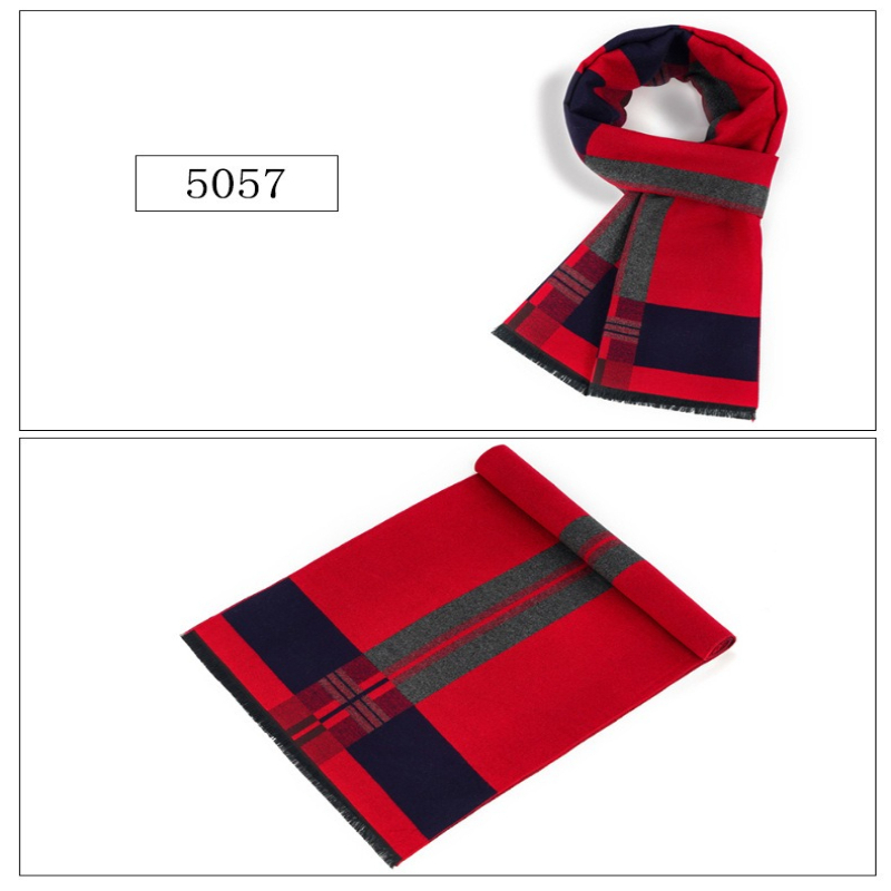 Écharpe en cachemire à carreaux pour hommes, marque de styliste, écharpes chaudes d'hiver, châles décontractés d'affaires, longues enveloppes Pashmina, cadeau de noël pour hommes