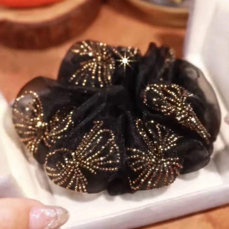 Élastiques à cheveux papillon de luxe en organza, bandeaux élastiques à strass, accessoires élégants pour cheveux, chouchous pour filles