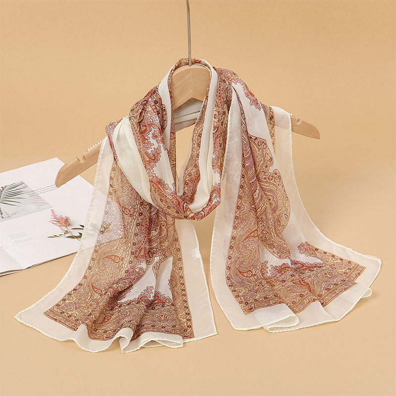 Châle en mousseline de soie pour femmes, écharpe de sauna élégante, bandages, hijabs musulmans ronds, design imprimé à pois, nouvelle mode