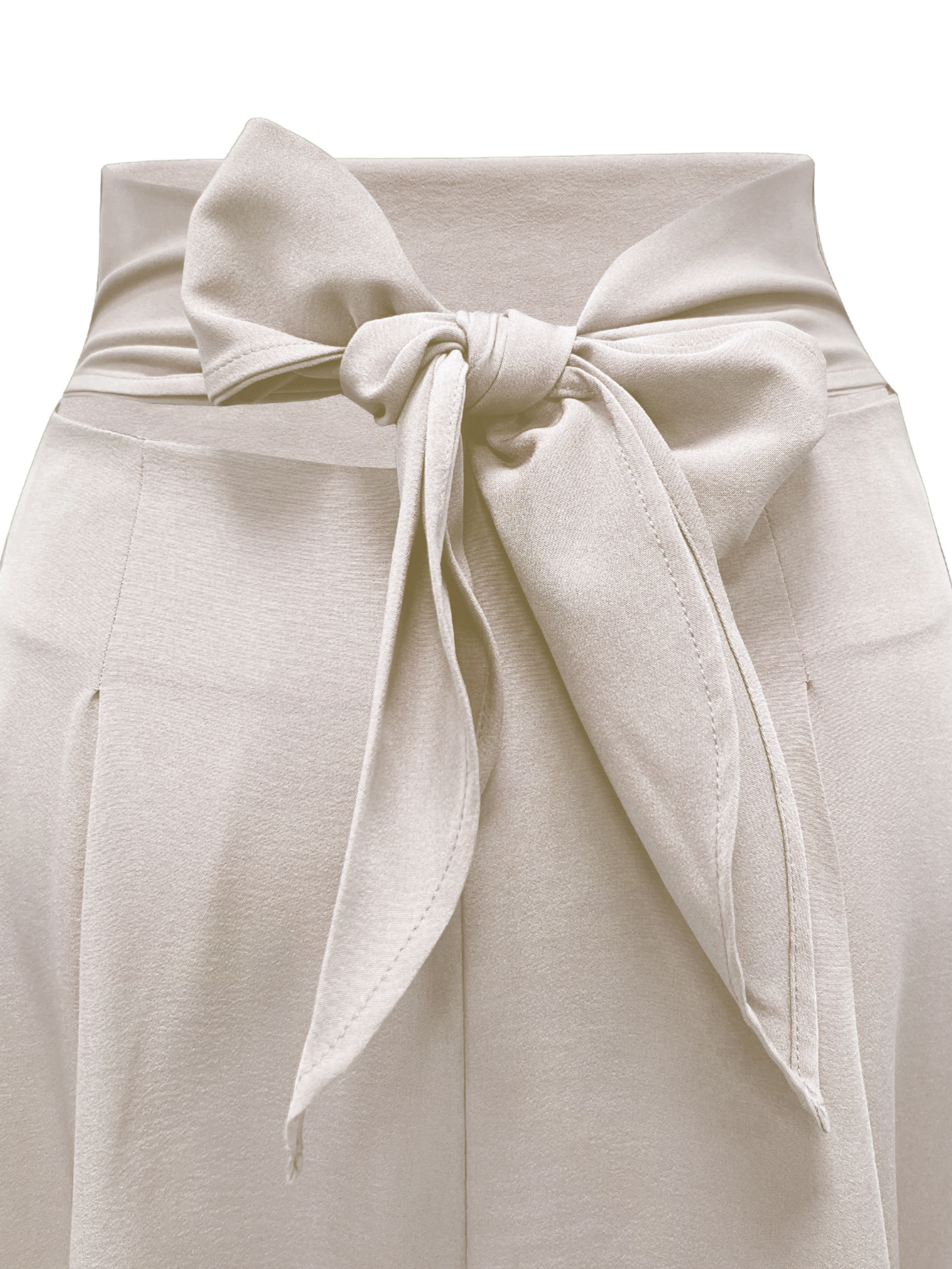 Jupes trapèze élégantes et solides pour femmes, Style scolaire Preppy, taille haute élastique, longue avec nœud, vêtements pour femmes