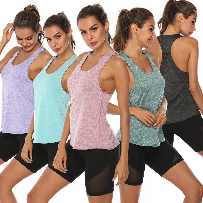 Débardeur en fibre de base pour femme, gel en forme de I, entraînement, course à pied, fitness, séchage rapide, respirant, sport, glaçure