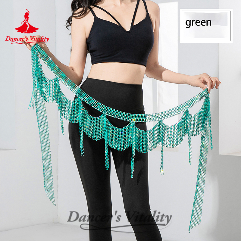 Ceinture à pampilles pour femmes, écharpe de hanche à franges, accessoires de spectacle de danse orientale pour adultes, chaîne de taille